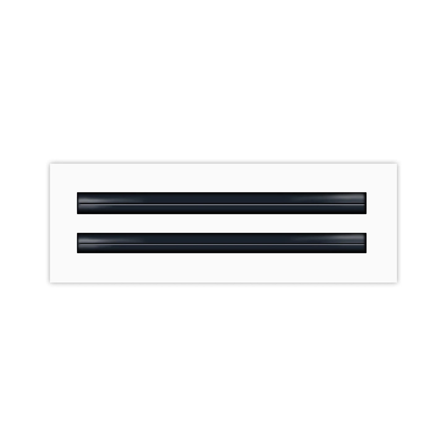 VENTIUSA - 12 White Inch Linear Slot Diffuser - 2 Slot - Double Slot - Decorative Linear Air - Modern Vent Cover for Ceiling, Walls & Floors