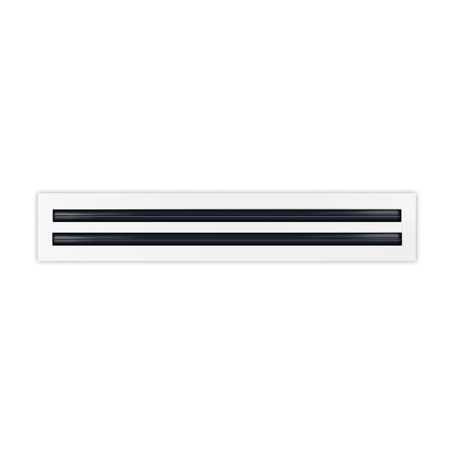 VENTIUSA - 24 White Inch Linear Slot Diffuser - 2 Slot - Double Slot - Decorative Linear Air - Modern Vent Cover for Ceiling, Walls & Floors