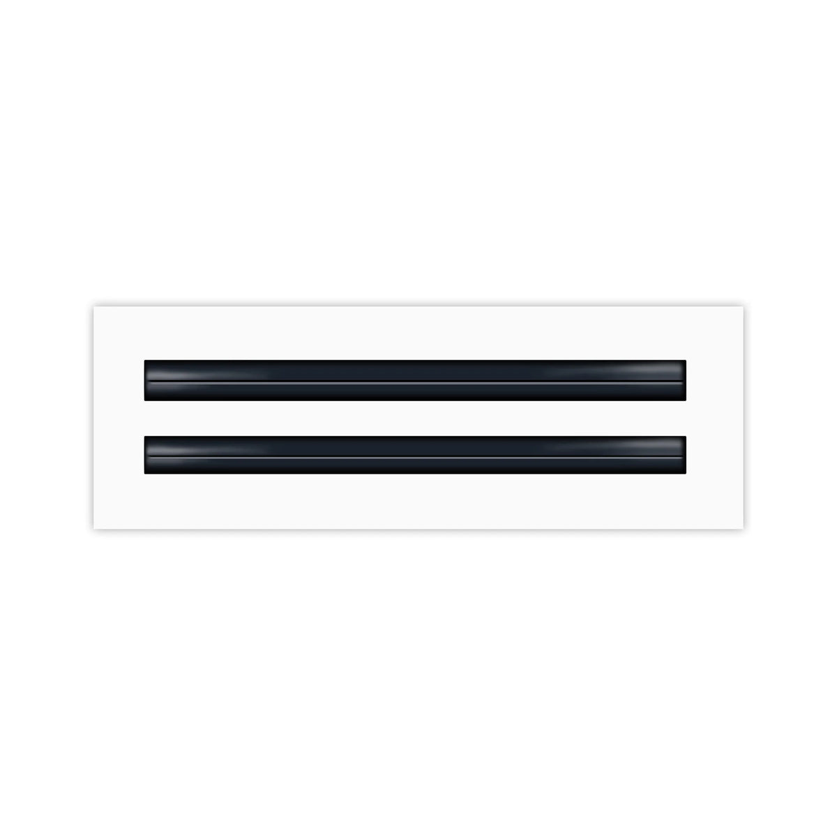 VENTIUSA - 12 White Inch Linear Slot Diffuser - 2 Slot - Double Slot - Decorative Linear Air - Modern Vent Cover for Ceiling, Walls & Floors