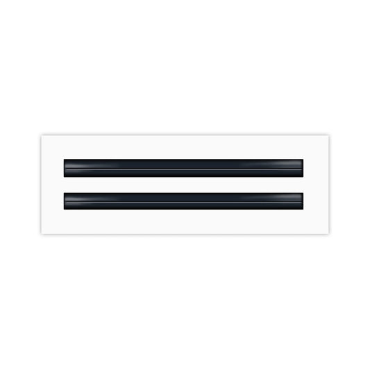 VENTIUSA - 12 White Inch Linear Slot Diffuser - 2 Slot - Double Slot - Decorative Linear Air - Modern Vent Cover for Ceiling, Walls & Floors