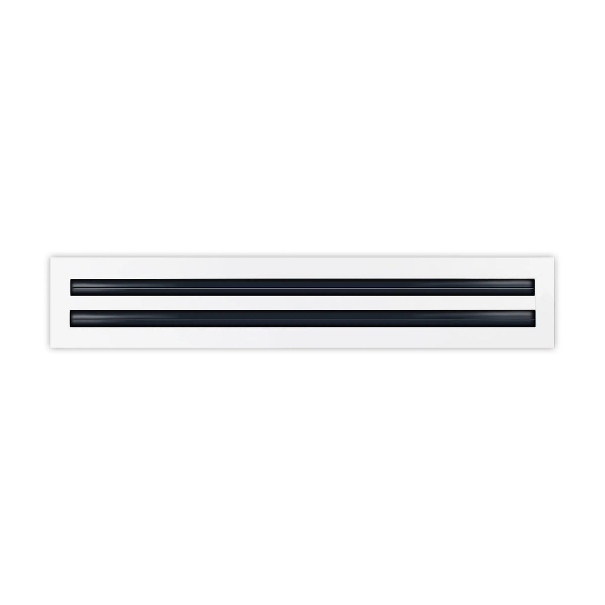 VENTIUSA - 24 White Inch Linear Slot Diffuser - 2 Slot - Double Slot - Decorative Linear Air - Modern Vent Cover for Ceiling, Walls & Floors