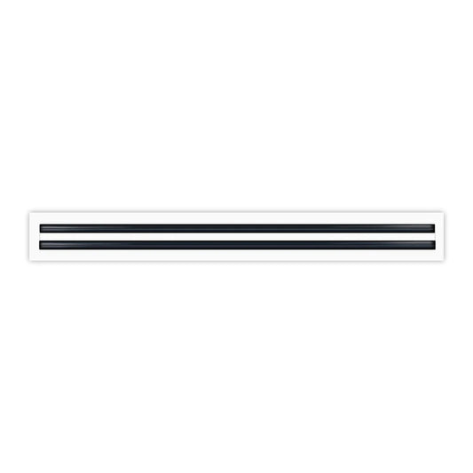 36 White Inch Linear Slot Diffuser - 2 Slot - Double Slot - Decorative Linear Air - Modern Vent Cover for Ceiling, Walls & Floors
