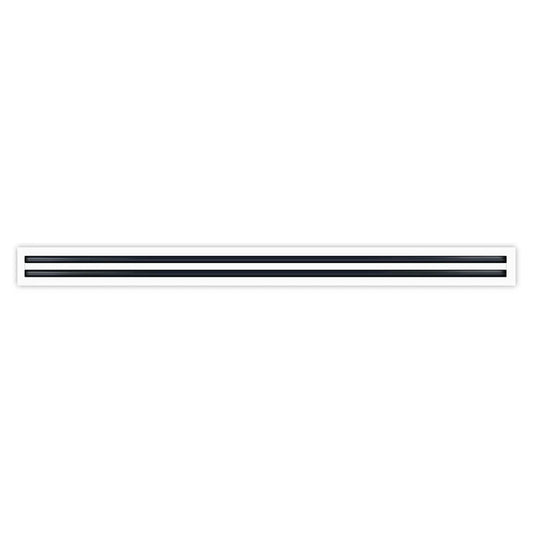 48 White Inch Linear Slot Diffuser - 2 Slot - Double Slot - Decorative Linear Air - Modern Vent Cover for Ceiling, Walls & Floors