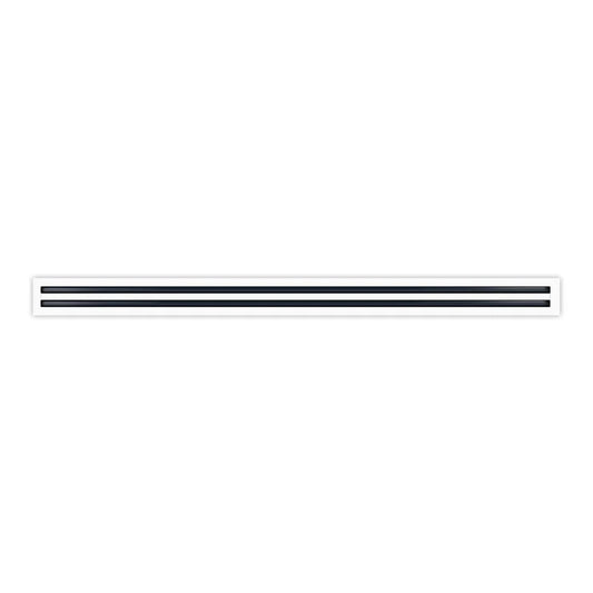 60 White Inch Linear Slot Diffuser - 2 Slot - Double Slot - Decorative Linear Air - Modern Vent Cover for Ceiling, Walls & Floors